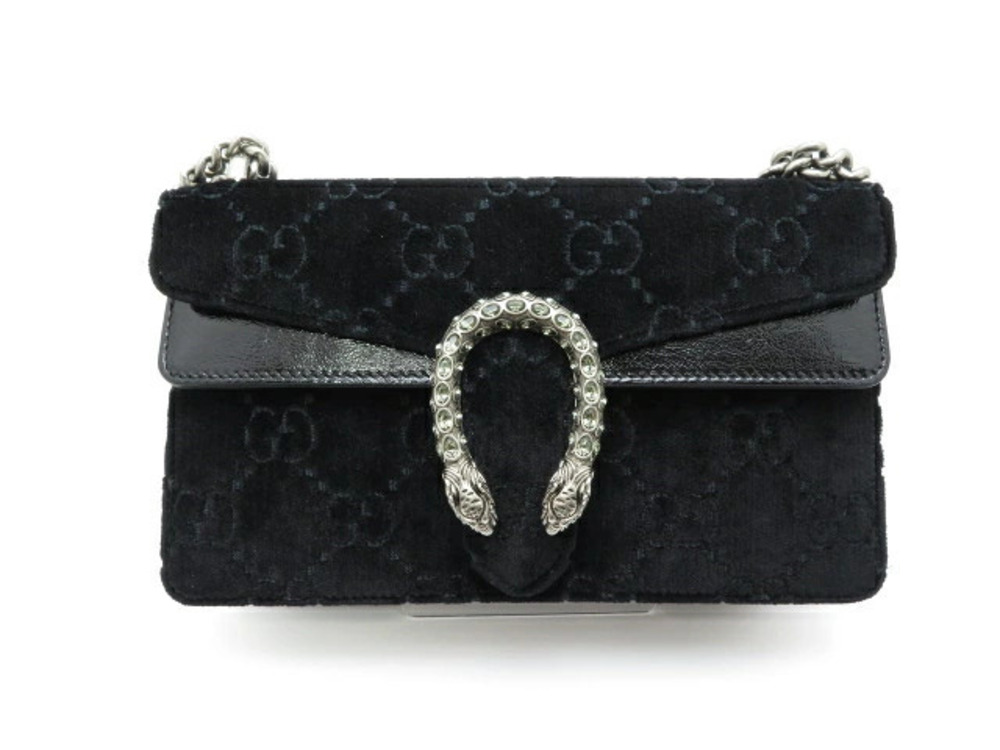 Gucci Dionysus Bag Velvet Shoulder GG Black